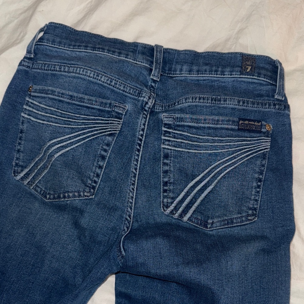 7 For All Mankind Women's Classic Blue Straight Leg Jeans